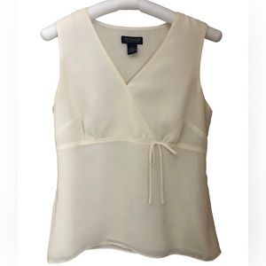 VTG Ann Taylor Cream Sleeveless Cami Tank. Sz 8.